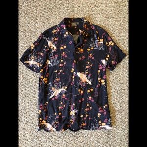 ASOS Viscose Japanese print Shirt Revere Collar